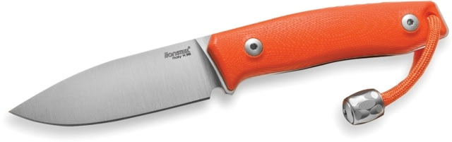 Lionsteel M1 Fixed Blade Orange G10 Knife M1 Fixed Blade 6.75in Overall 3in Satin Bohler M390 SS Drop Point Orange G10 Handle Lanyard With Titanium