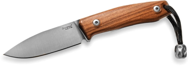 Lionsteel M1 Fixed Blade Santos Wood Knife M1 Fixed Blade 6.75in Overall 3in Satin Bohler M390 SS Drop Point Santos Wood Handle Lanyard w/ Titanium - Lionsteel