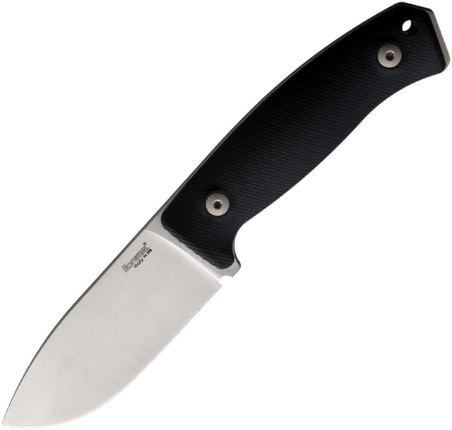 Lionsteel M2M Fixed Blade Knife 3.50 in Bohler M390 Stainless Drop Point Blade Black G10 Handle - Lionsteel