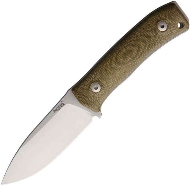 Lionsteel M4 Fixed Blade Green Canvas Knife 3.75" satin finish Bohler M390 stainless blade Green canvas micarta handle M4 CVG - Lionsteel