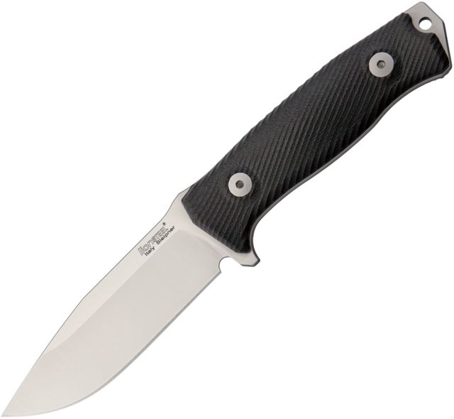 Lionsteel M5 Fixed Blade G-10 Fixed Blade Knife 4.5in Drop Point Satin Black G10 Handle M5 G10 - LionSteel Knives