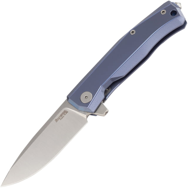 Lionsteel Myto Framelock Folding Knife 3.25" satin finish Bohler M390 stainless blade Blue anodized titanium handle MT01 BL - Lionsteel