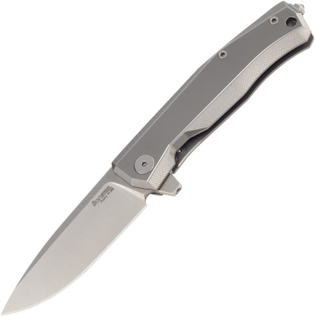 Lionsteel Myto Framelock Folding Knife 3.25" satin finish Bohler M390 stainless blade Gray titanium handle MT01 GY - Lionsteel