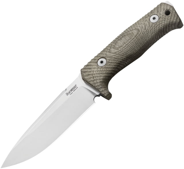 Lionsteel T5 Fixed Blade Knife 10in Overall 5" satin finish Niolox tool steel blade Green canvas micarta handle T5 CVG - Lionsteel