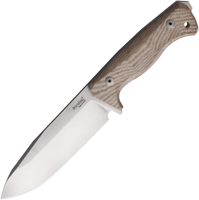 Lionsteel T6 Fixed Blade Knife 5.83in CPM 3V Drop Point Blade Natural Micarta