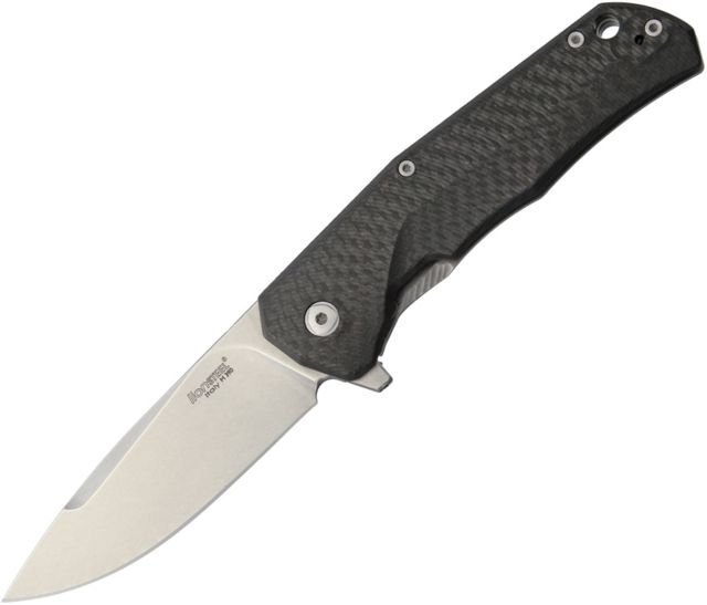 Lionsteel TRE Titanium Framelock CF Folding Knife2.88inBohler M390 SteelDrop PointStonewash Black Carbon Fiber Handle TRE FC - LionSteel Knives