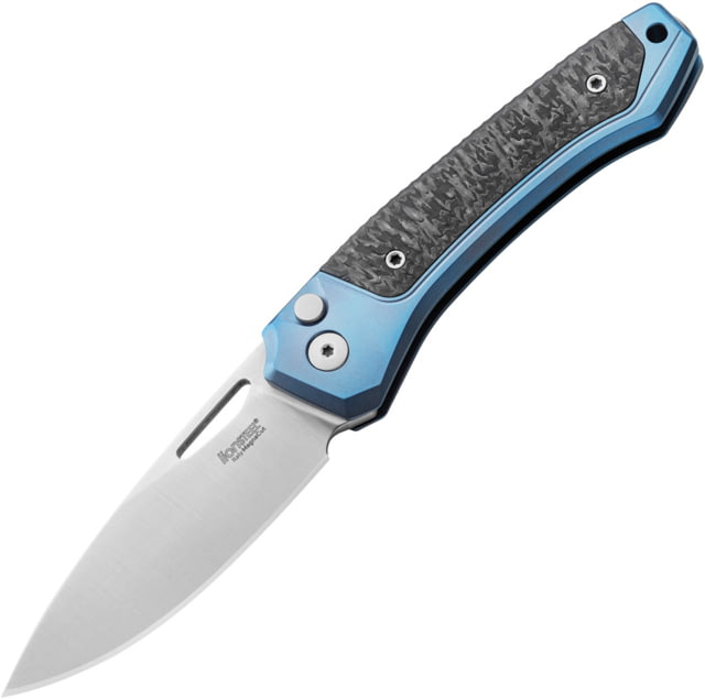 Lionsteel Twain Button Lock CF Blue LS - LionSteel Knives