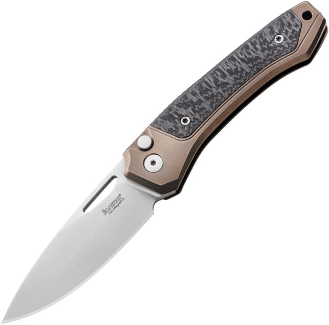 Lionsteel Twain Button Lock CF Brn LS - LionSteel Knives