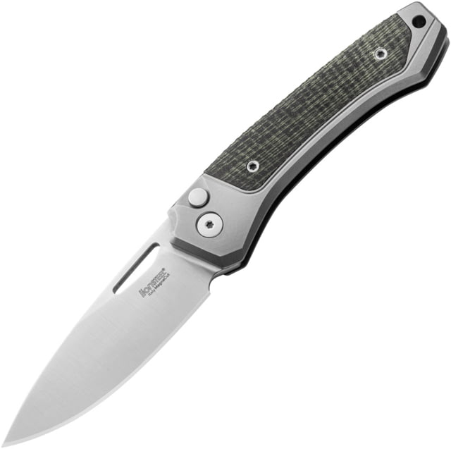 Lionsteel Twain Button Lock Grn Mic LS - LionSteel Knives