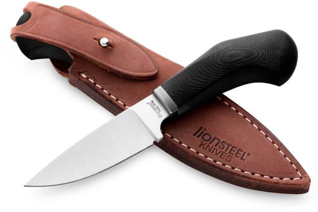Lionsteel Willy Fixed Blade Knife 3.1in M390 Steel Drop Point G10/Ti Handle Black WL1 GBK - Lionsteel