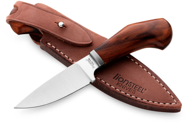 Lionsteel Willy Fixed Blade Knife 3.1in M390 Steel Drop Point Santos Wood Handle Santos WL1 ST - Lionsteel