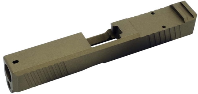 Live Free Armory LF19 Chamfered Series Pistol Slide w/ No RMR Optic Cut Glock 19 Burnt Bronze - Live Free Armory