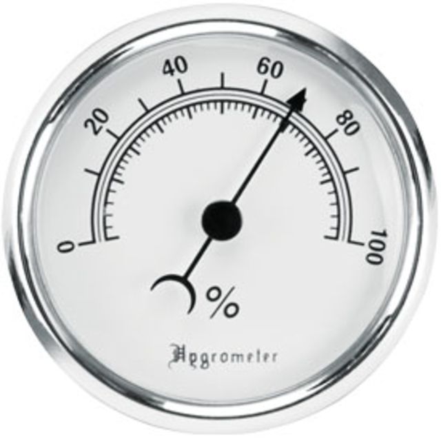 Lockdown Relative Humidity Reader Hygrometer, Silver, 222111