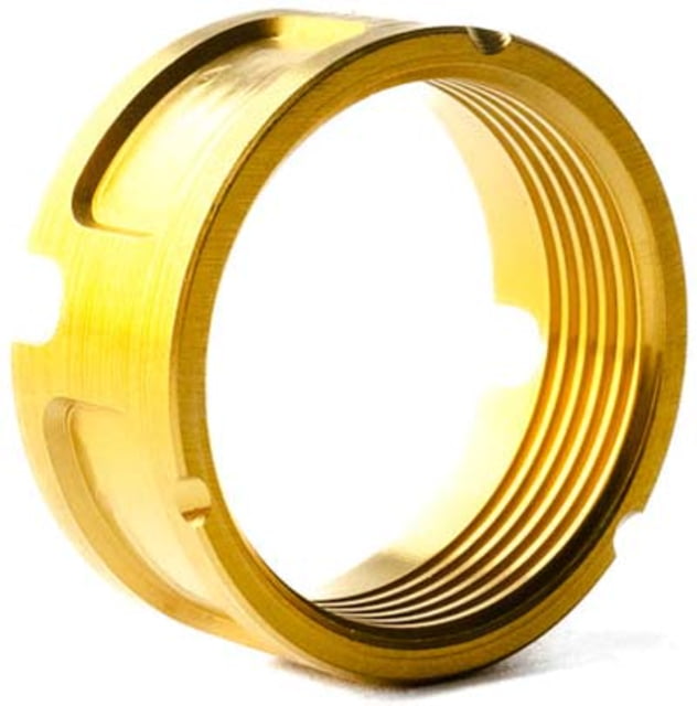 Lockstep Arms AR Billet Castle Nut AR-15 AR-10 9mm Gold - Lockstep Arms