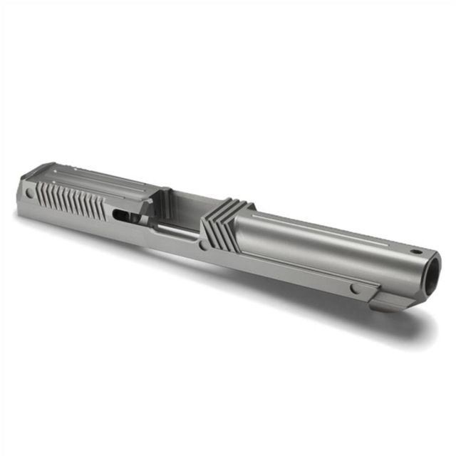 Lone Wolf Arms AlphaWolf Pistol Slide w/Stainless Steel 23 Machining Glock 34 Gen3 9mm Raw Stainless - Lone Wolf Arms