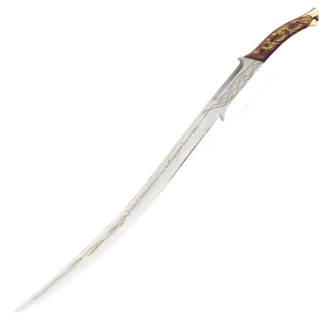 Lord Of The Rings Hadhafang Sword of Arwen 30in Blade w/Wood Display - Lord Of The Rings