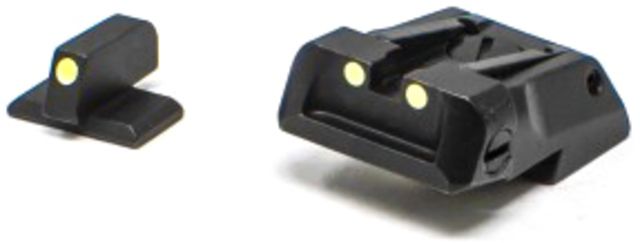 LPA Adjustable Luminova Sight Set Rock Island 1911 Black - Lpa