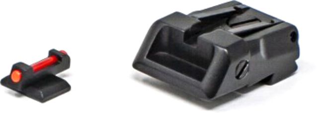 LPA Adjustable Red Front Fiber Optic Sight Set Kimber 1911 Black