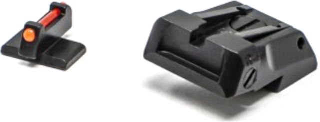 LPA Adjustable Red Front Fiber Optic Sight Set Rock Island 1911 Black