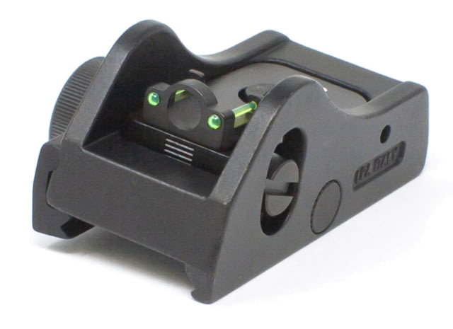 USED LPA Adjustable Shotgun Rear Sight Picatinny Rail Fiber Optic Ring Black BAR11W+D5 EDEMO2 Used Condition Fair - Lpa