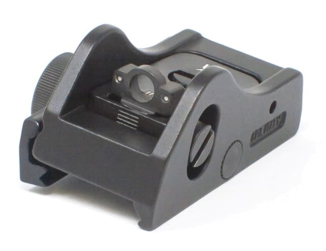LPA Adjustable Shotgun Rear Sight Picatinny Rail Tritium Optic Ring Black - Lpa