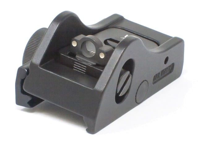 LPA Adjustable Shotgun Rear Sight Picatinny Rail White Dot Ring Black - Lpa