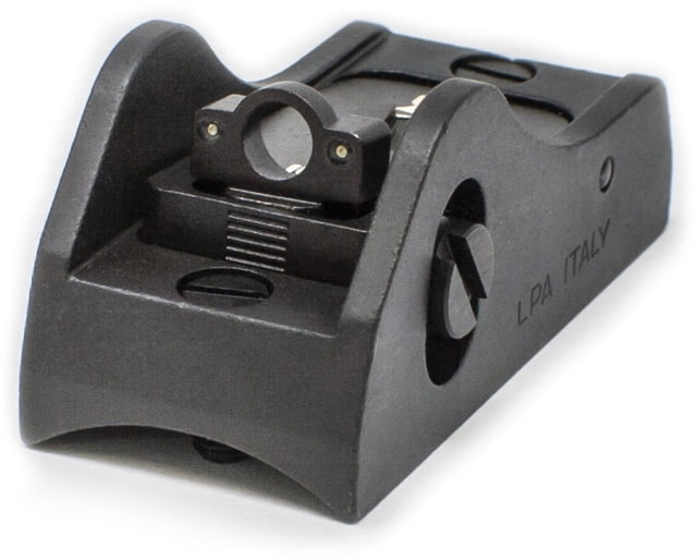 LPA Adjustable Shotgun Rear Sight Screw Down Tritium Optic Ring Black - Lpa