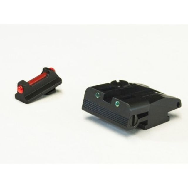 LPA SPF Fiber Optic Adjustable Sight Set For Walther P99 PPQ PPQM2 No 22 Rimfire Black - Lpa