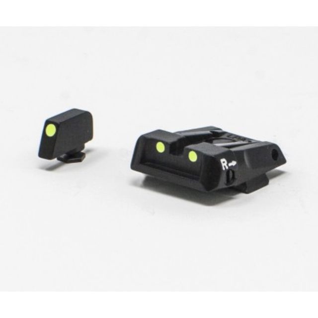 LPA SPL Fully Adjustable Luminova Night Sight Set For Glock 17-41 Black - Lpa