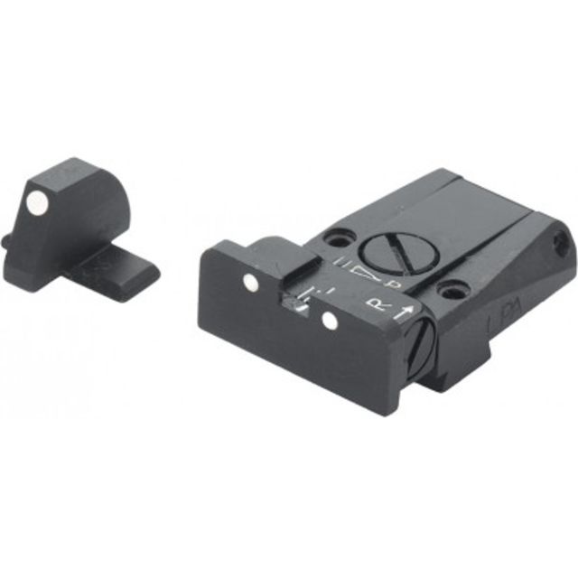 LPA SPR Adjustable White Dot Sight Set For Sig Sauer P229 and Springfield XD Black - Lpa