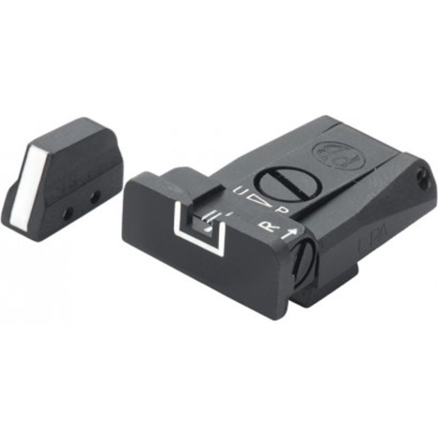LPA SPR Adjustable White Outline Sight Set For Beretta Mod. - 92 96 98 M9 Black - Lpa