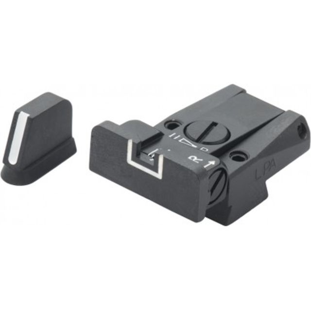 LPA SPR Adjustable White Outline Sight Set For CZ 75 Old Model Black - Lpa