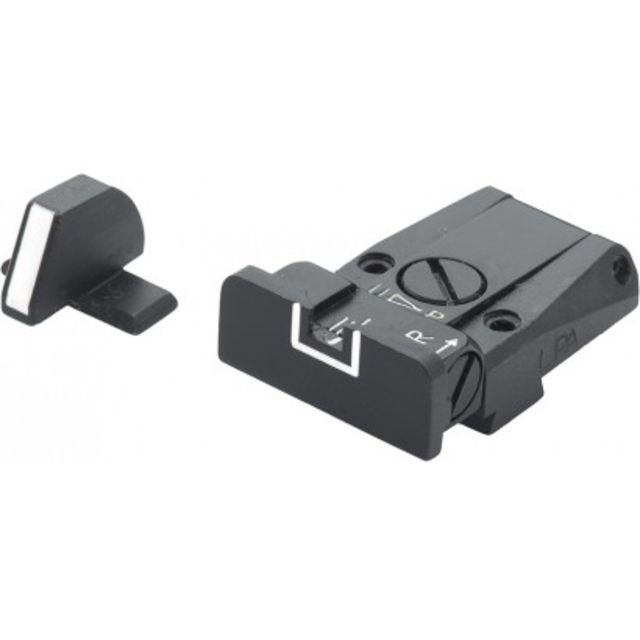 LPA SPR Adjustable White Outline Sight Set For Sig Sauer P220 P225 P226 P228 P320 Black - Lpa