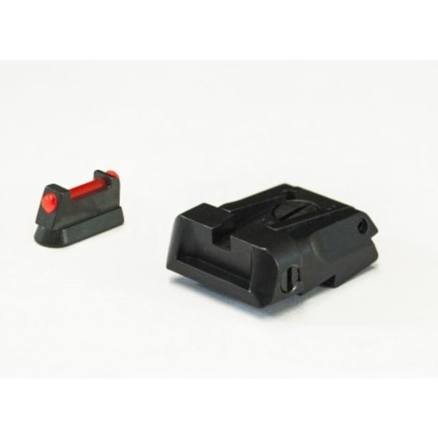 LPA SPS Fully Adjustable Fiber Optic Front Sight Set For CZ Shadow Black