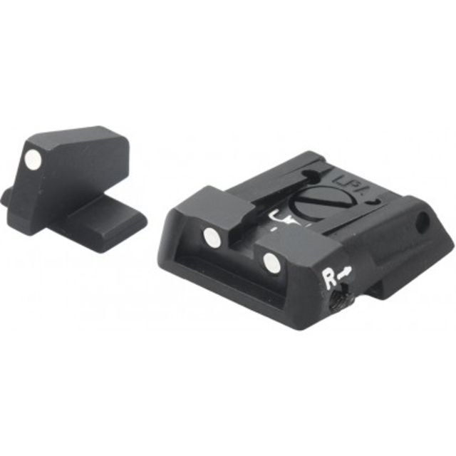 LPA SPS Fully Adjustable White Dot Sight Set For S&W Military and Police M&P Black