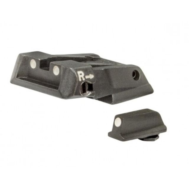 LPA SPS Fully Adjustable White Dot Sight Set For Walther PPQ Q5 Match Black - Lpa