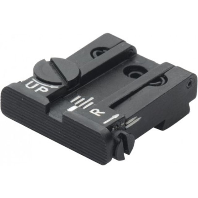 LPA TPU Adjustable Rear Black Serrated Sight Set For Glock 17-23 25-32 34 35 Black - Lpa