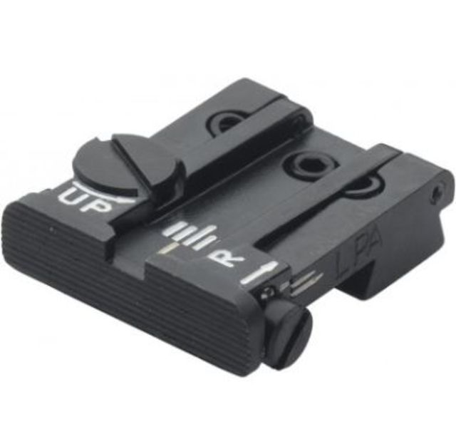 LPA TPU Adjustable Rear Black Serrated Sight Set For Taurus PT9258100 Black - Lpa