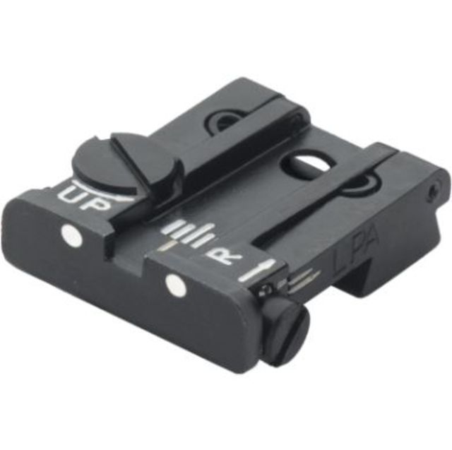 LPA TPU Adjustable Rear White Dot Sight Set For CZ75SP01 Shadow Black