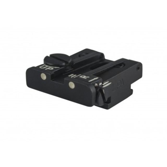 LPA TPU Adjustable Rear White Dot Sight Set For S&W SW99 Walther P99 Black - Lpa