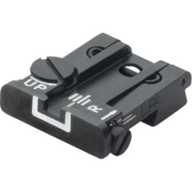 LPA TPU Adjustable Rear White Outline Sight Set For CZ75SP01 Shadow Black