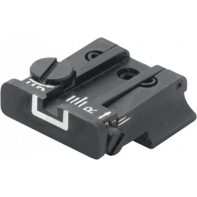 LPA TPU Adjustable Rear White Outline Sight Set For S&W SW99 Walther P99 Black - Lpa