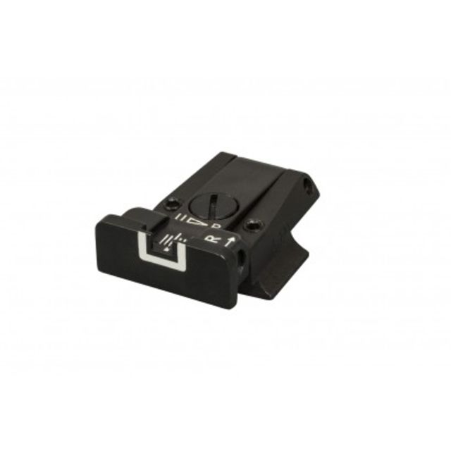LPA TR Fully Adjustable White Outline Rear Sight For S&W Cal. 10 45 3rd Gen Black - Lpa