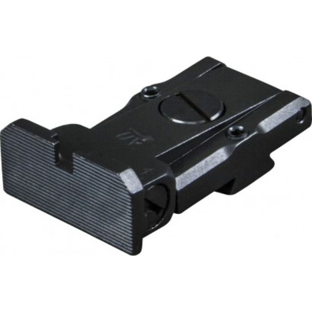 LPA TRT Adjustable Rear Sight Bomar Style For Colt 1911 Serrated 45 Black - Lpa