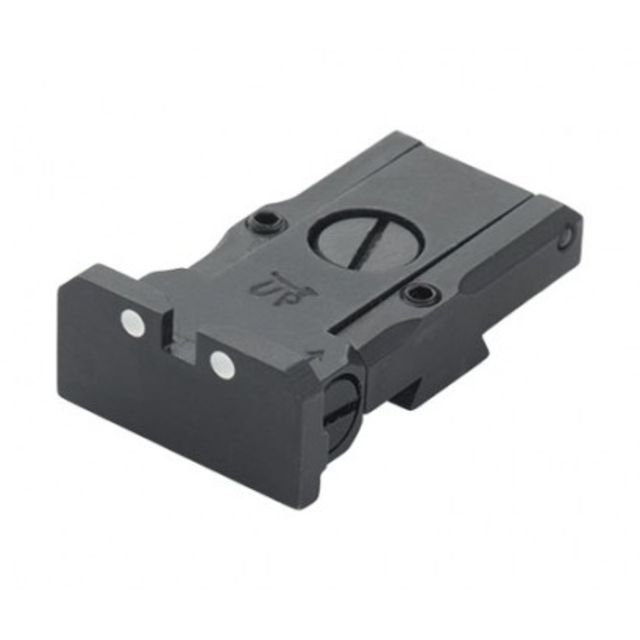 LPA TRT Adjustable Rear Target White Dot Sight Set  Black - Lpa