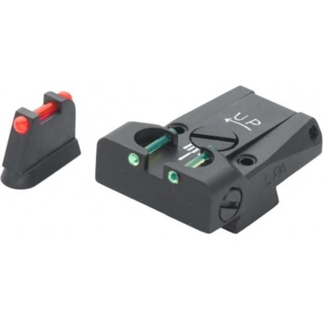 USED LPA TTF Fiber Optic Adjustable Sight Set For CZ75/ 85 Black TTF86CZ EDEMO1 Used Condition Fair Installed/Mounted - Lpa