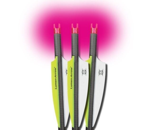 Lumenok 22in Carbon Bolt w/Capture Nocks 3-Pack Pink