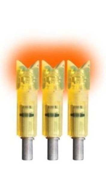 Lumenok Lighted Crossbow Nock Crescent Bolt Ends 3-Pack HD Orange
