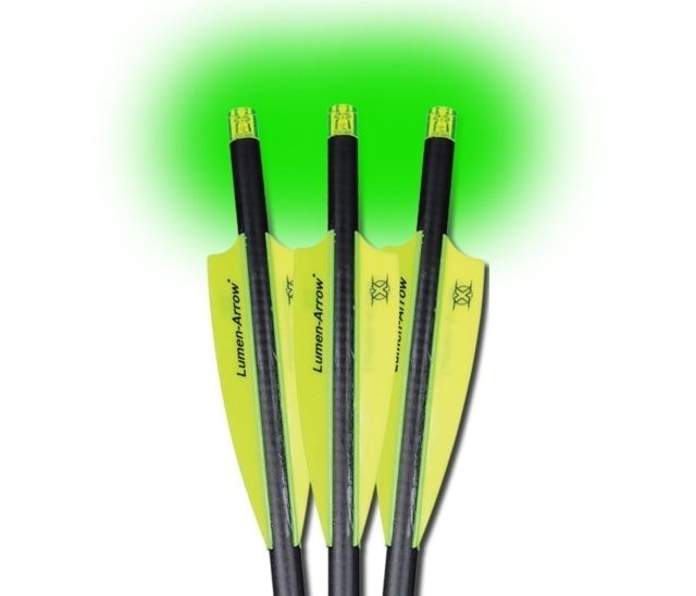 Lumenok 22in Carbon Bolt w/Flat Ends 3-Pack Green