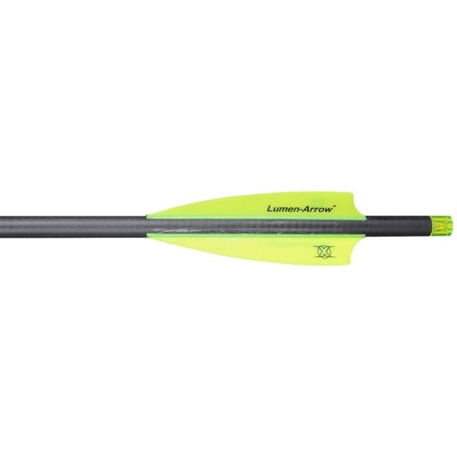 Lumenok Carbon Bolt Green Flat Nock 20 in. 3 pk. - Lumenok